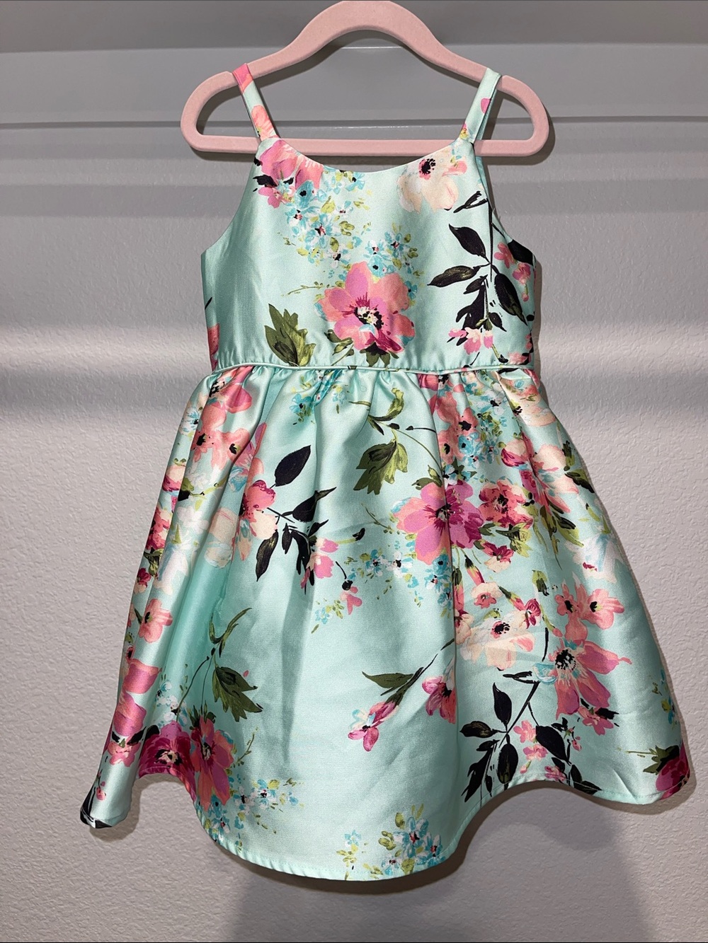 Floral Mint and pink dress